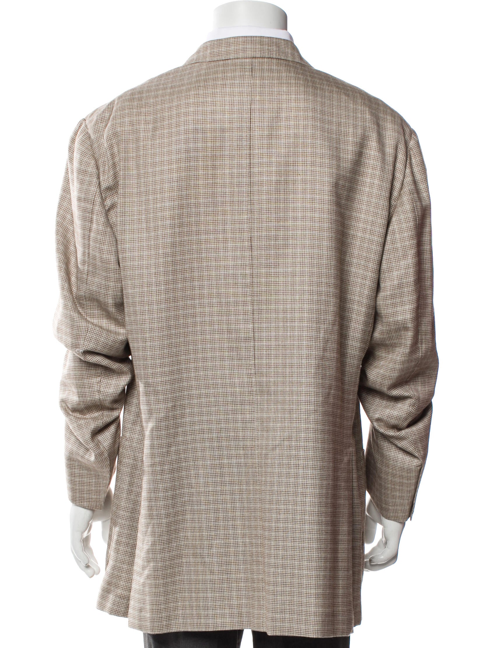 Ermenegildo Zegna Cashmere Plaid Print Blazer